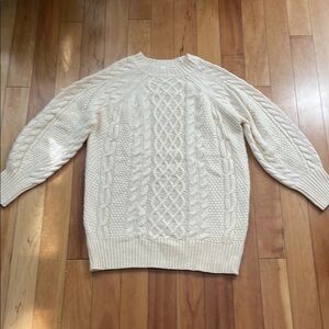 Chunky cable knit sweater dress